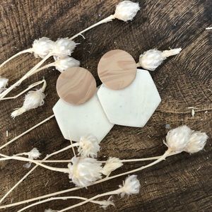 Handmade polymer clay earrings in the style Jeanie